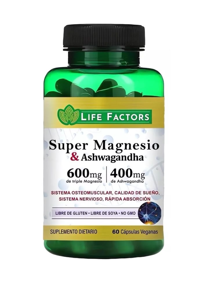 Super Magnesio y Ashwagandha